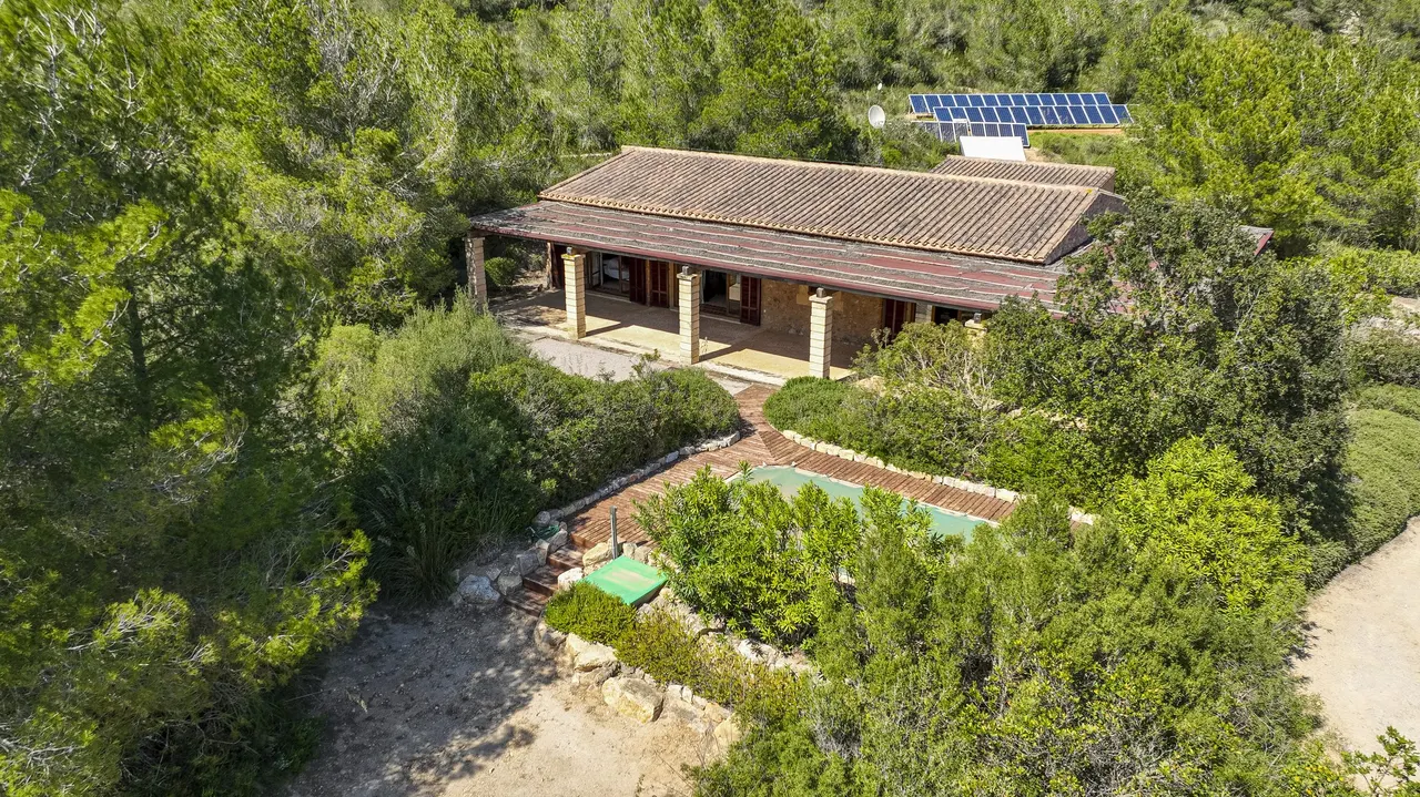 Aerial of a Mallorcan villa