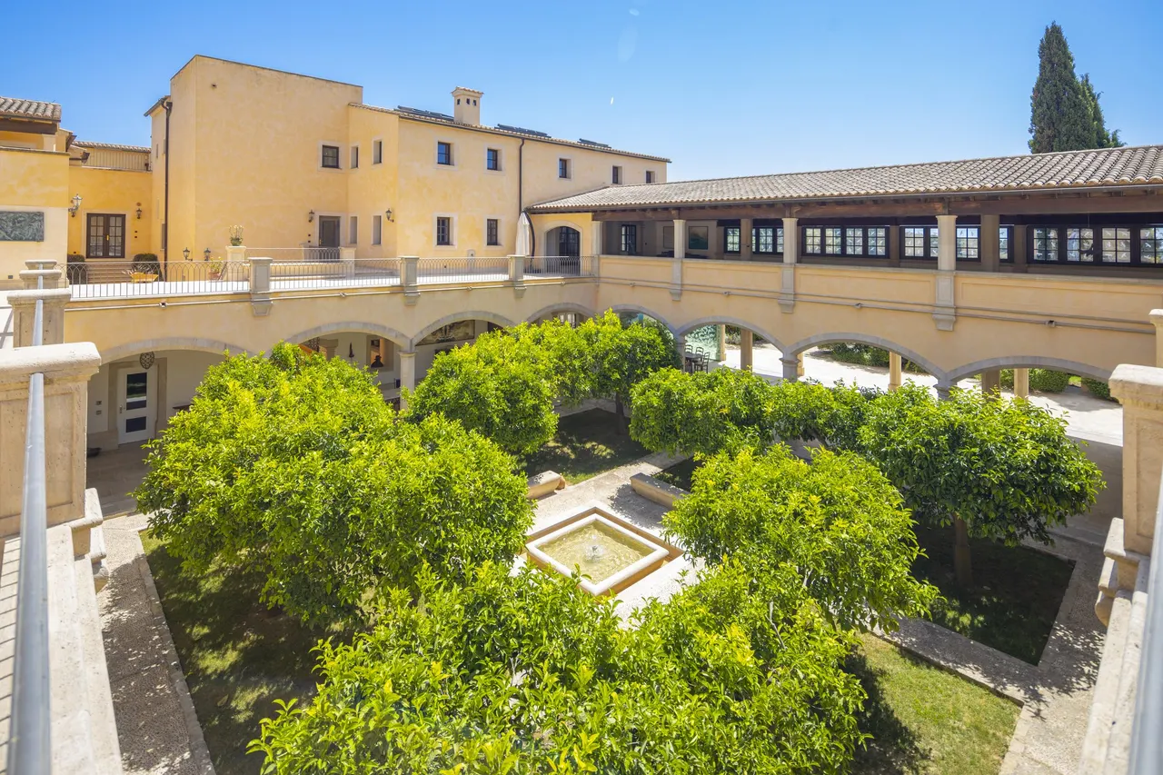 Aerial of Arabic House courtyard