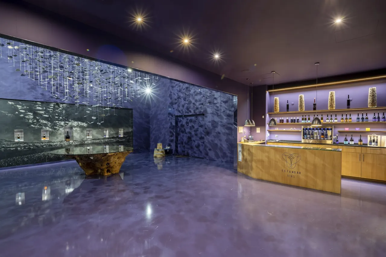 Bóveda hall with copper bar